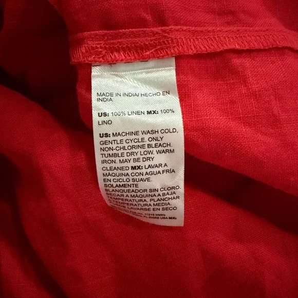 SOLD Chico’s Linen Roll Tab Dolman Midi Dress - Picture 12 of 13